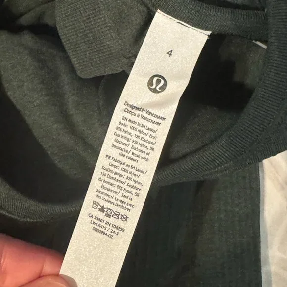 NWT Lululemon Ebb to Street Tank Top Light Support, B/C Cup - Picture 4 of 4